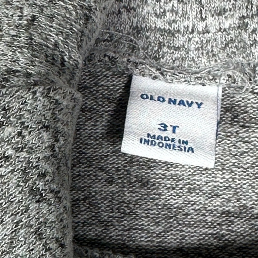 Old Navy Toddler Charcoal Grey‎ Heathered Cowl Neck Knit Skater Dress Size 3T